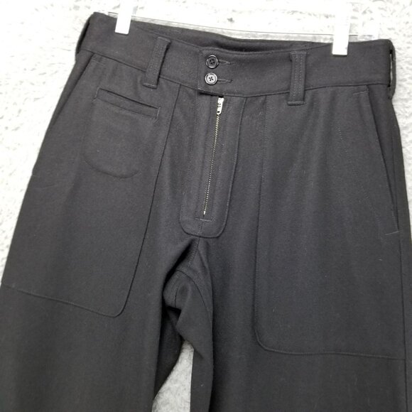 John Varvatos Pants Womens EU 44 US 12 Black Cashmere Wool Blend Trousers - Picture 2 of 12